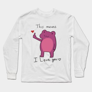 Frog expressing love<3 Long Sleeve T-Shirt